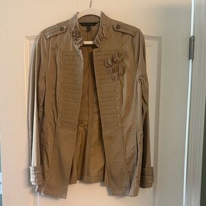 White House Black Market Beige Trench Coat